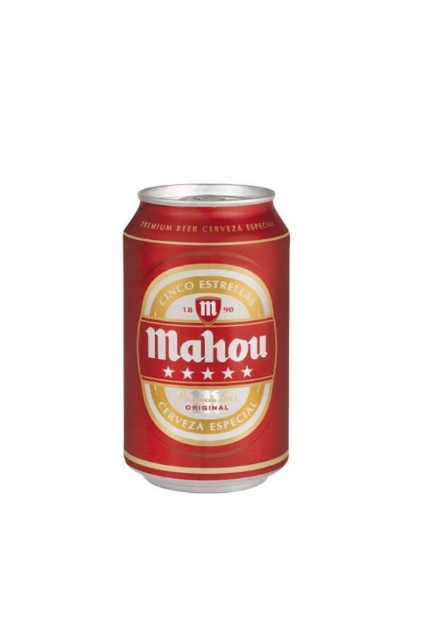 Mahou beer 5 estrellas bandeja latas 330ml