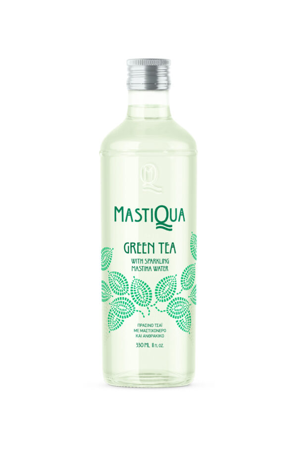 Ανθρακούχο νερό μαστίχας Mastiqua Πράσινο Τσάι 330ml