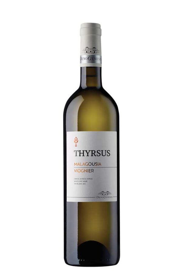 Λευκό ξηρό κρασί THYRSUS 750ml